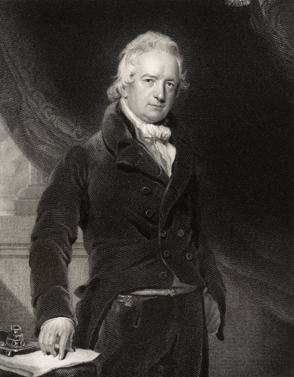 John Abernethy, sztychowany przez Johna Cochrana (fl.1821-65), z „Narodowej Galerii Portretów, tom II”, wydana ok.1835 autorstwa Thomas Lawrence