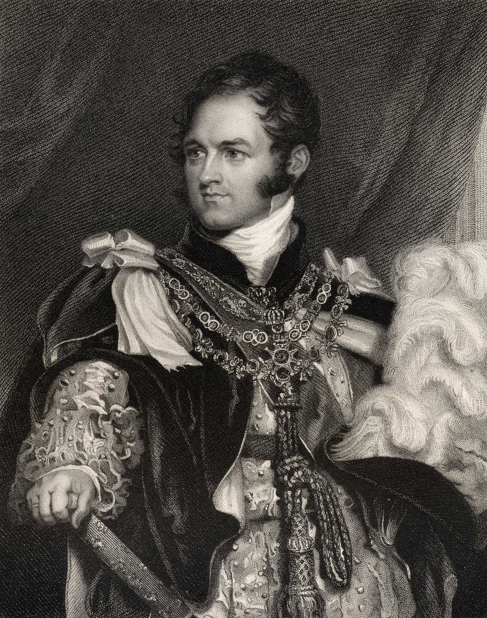 Leopold George Chretien Fryderyk Sachsen-Coburg, rycina J. Thomson, z „Narodowej Galerii Portretów, tom III”, wydana ok. 1835 autorstwa Thomas Lawrence