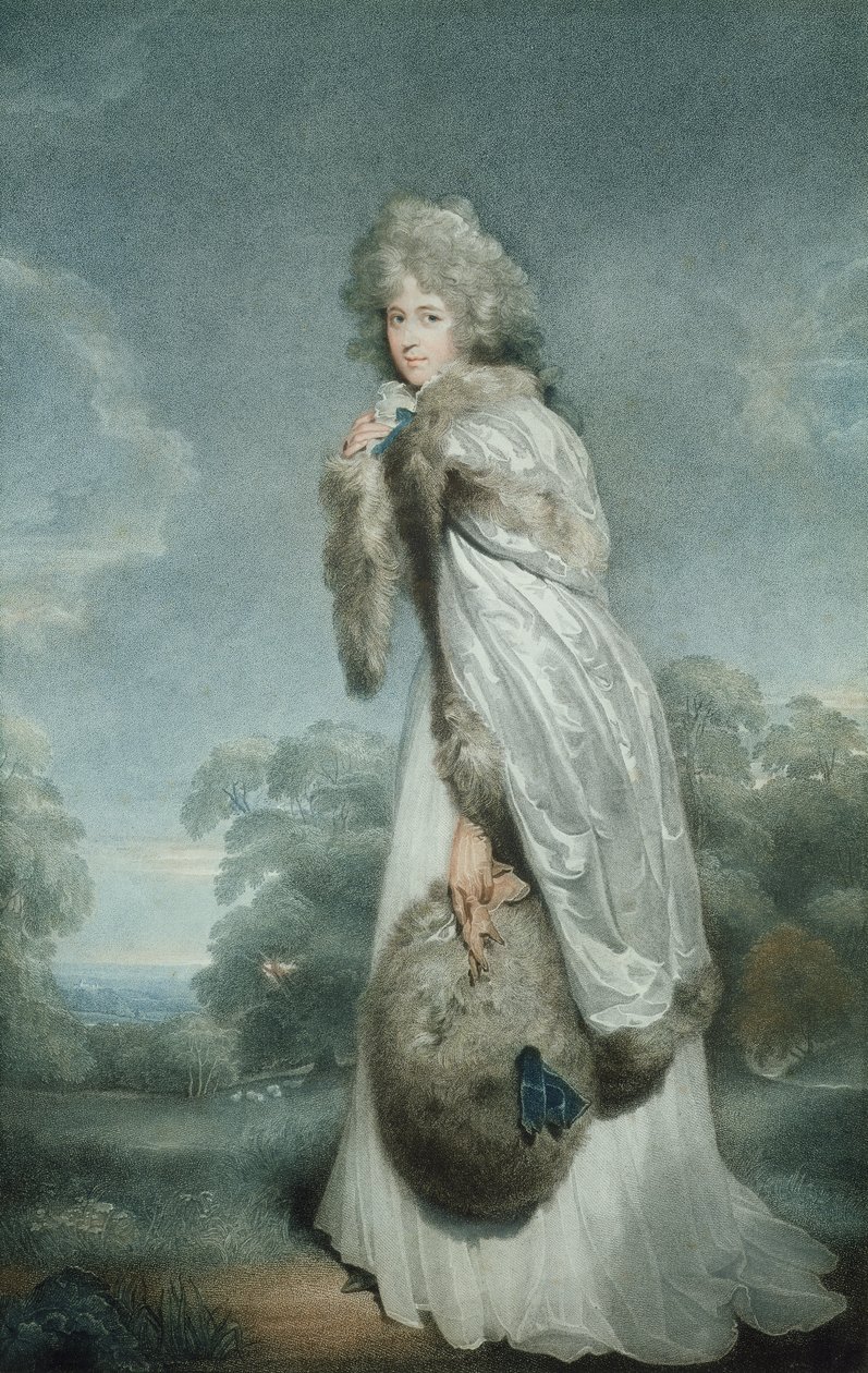 Miss Farren, rycina Francesco Bartolozzi (1727-1815), wyd. By Bull und Jeffreys, 1792 (Grawerowanie kropkowane) autorstwa Thomas Lawrence