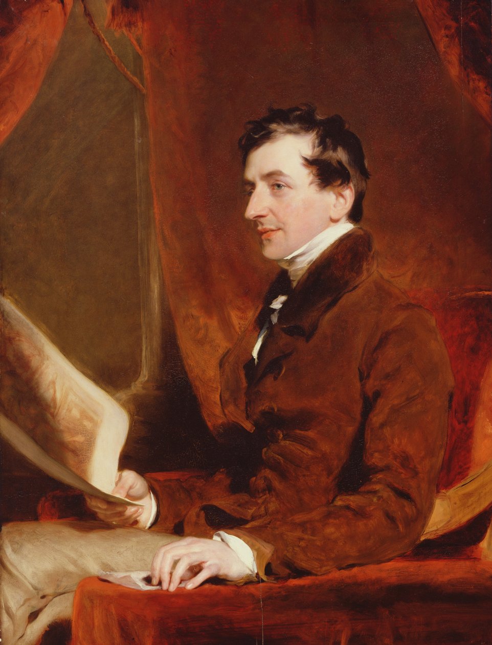 Portret Samuela Woodburna, ok.1820 autorstwa Thomas Lawrence