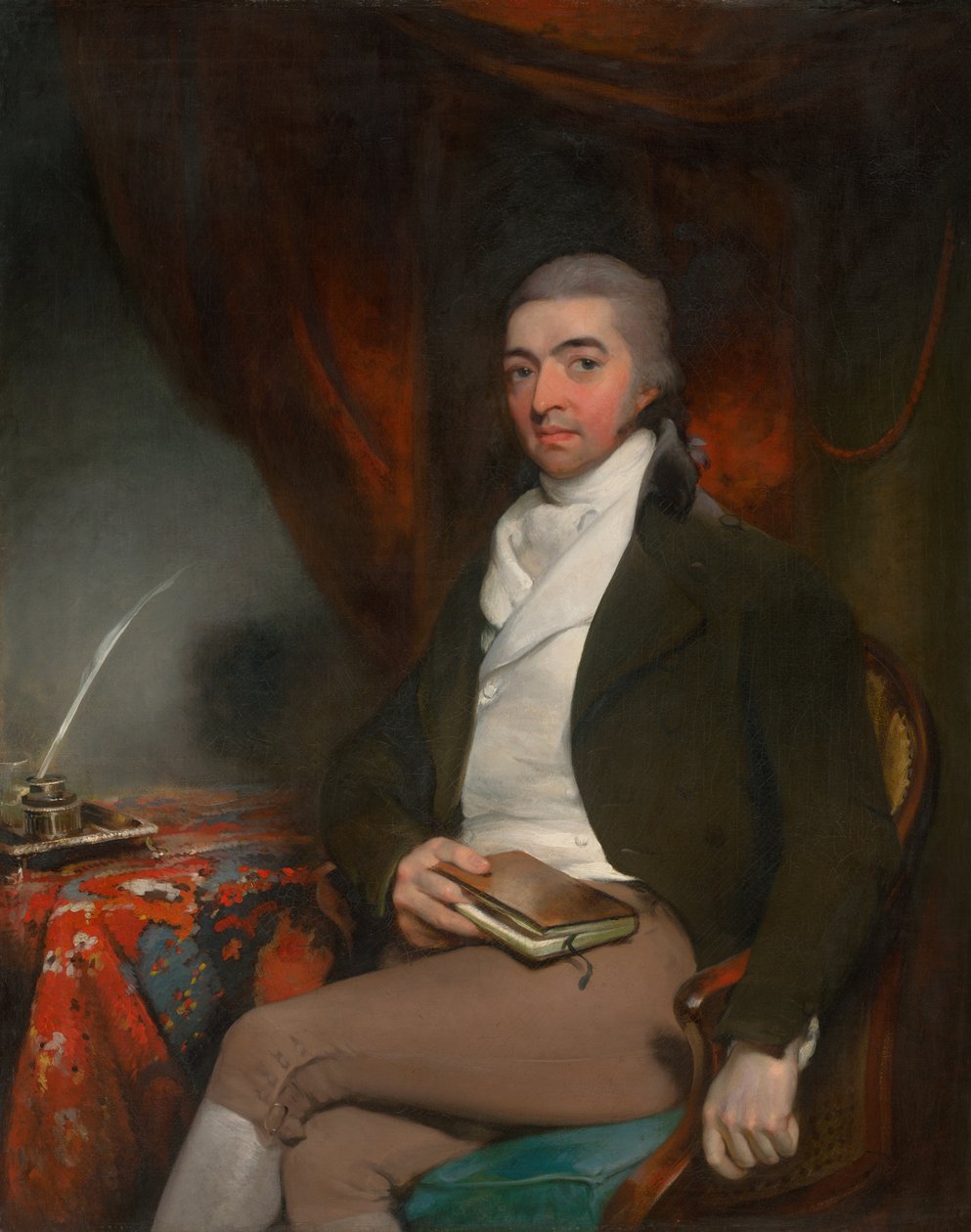 Portret siedzącego mężczyzny z książką autorstwa Thomas Lawrence