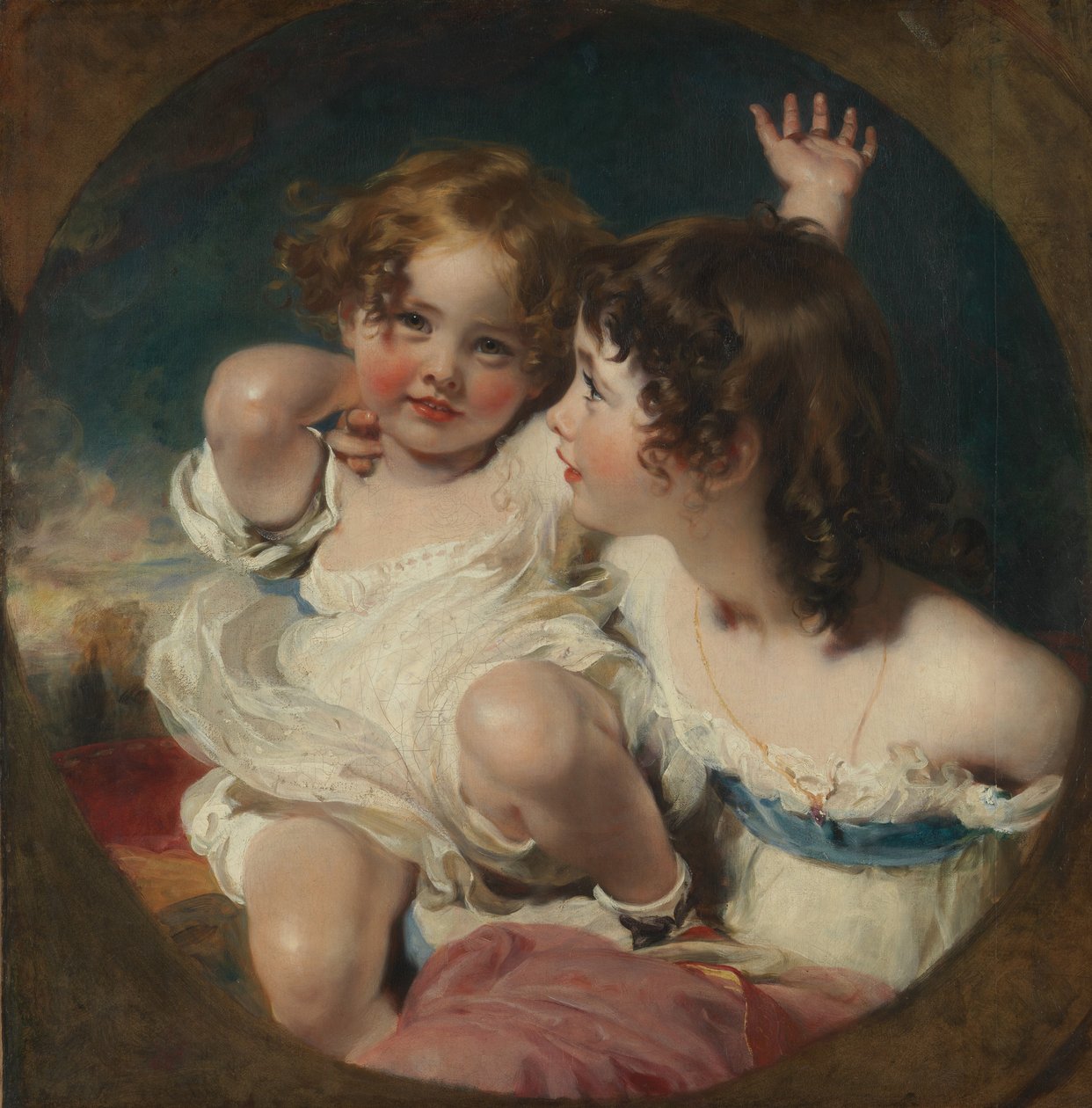 The Calmady Children (Emily, 1818-1906 i Laura Anne, 1820/94), 1823 autorstwa Thomas Lawrence