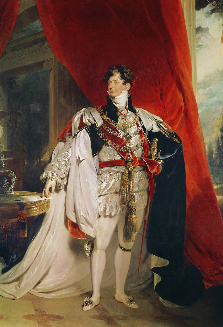 Książę regent, później Jerzy IV (1762-1830) w szatach do pończoch, 1816 (szczegóły patrz 151574 i 61203) autorstwa Thomas Lawrence