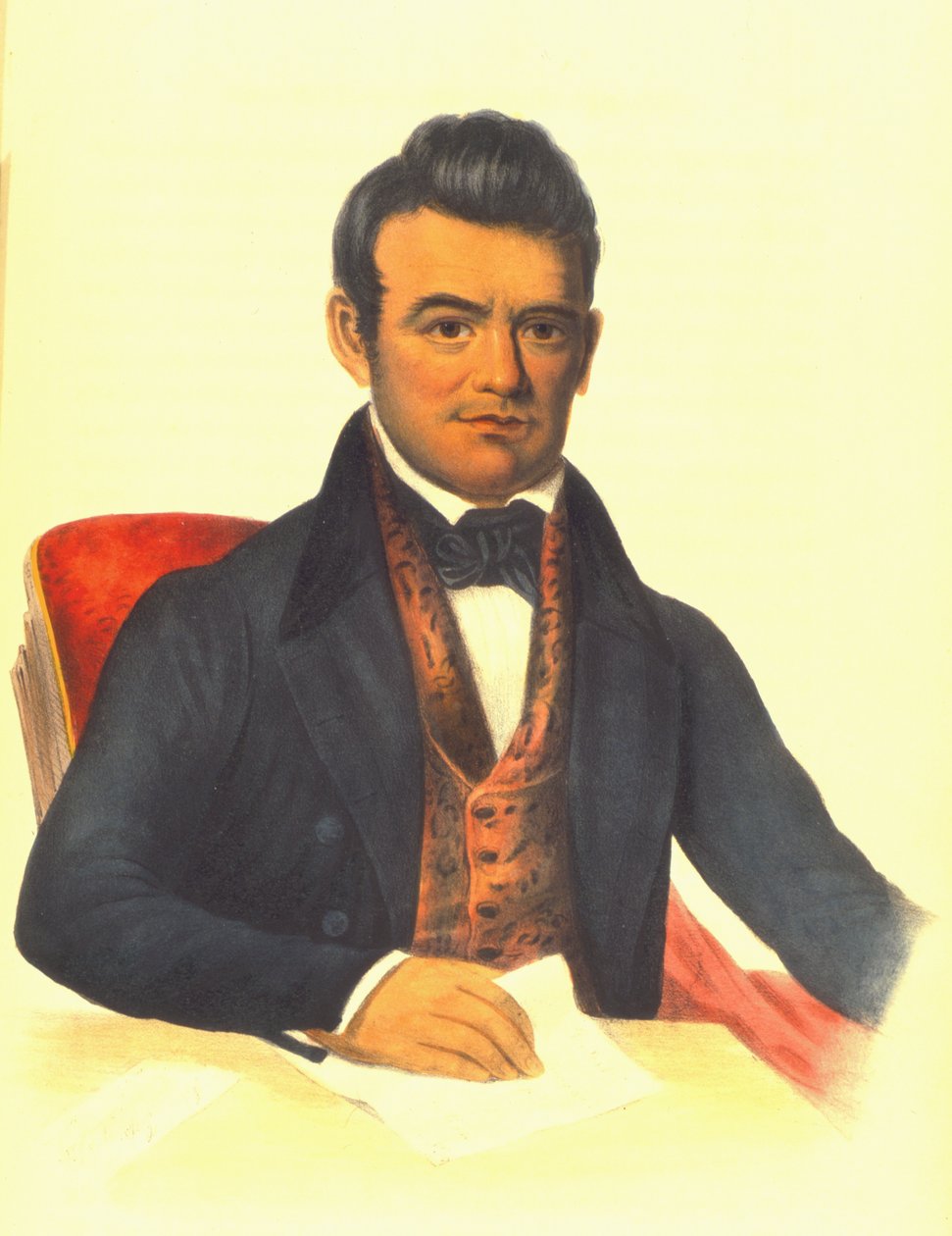 John Ross, wódz Cherokee, 1854 1848 (litografia ręcznie kolorowana) autorstwa Thomas Loraine McKenney
