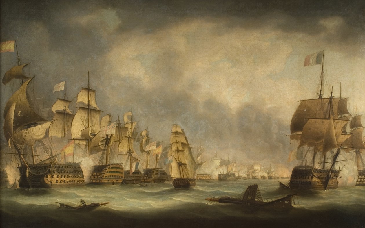 Bitwa morska autorstwa Thomas Luny