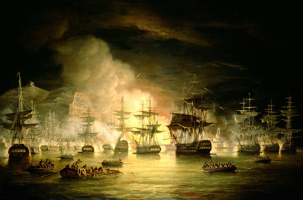 Bombardowanie Algieru, sierpień 1816, 1820 autorstwa Thomas Luny