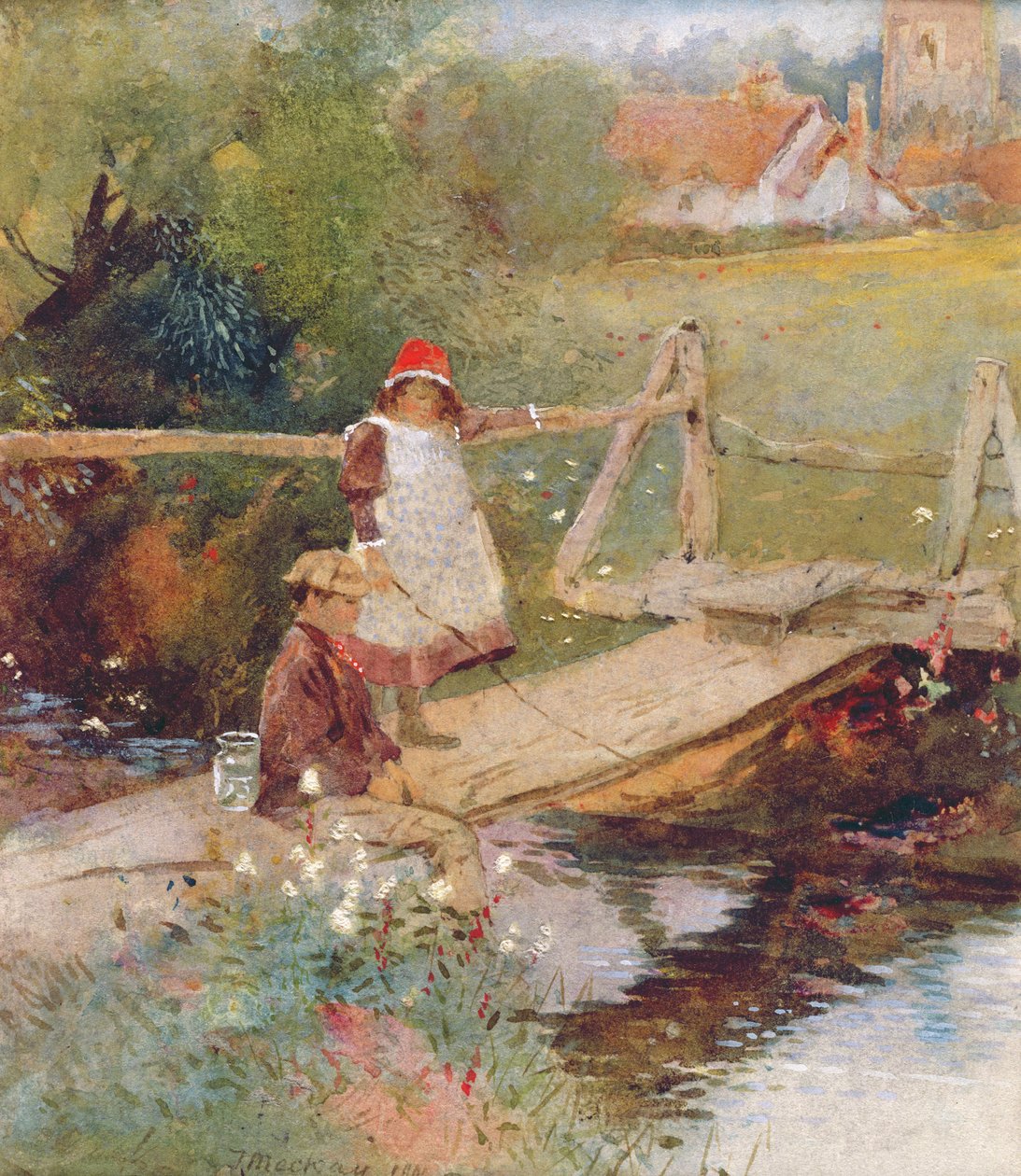 Młodzi wędkarze autorstwa Thomas Mackay