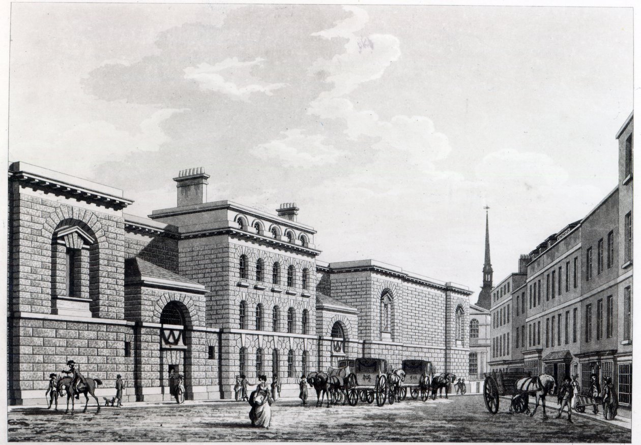 Więzienie Newgate, 1799 autorstwa Thomas Malton Jnr.