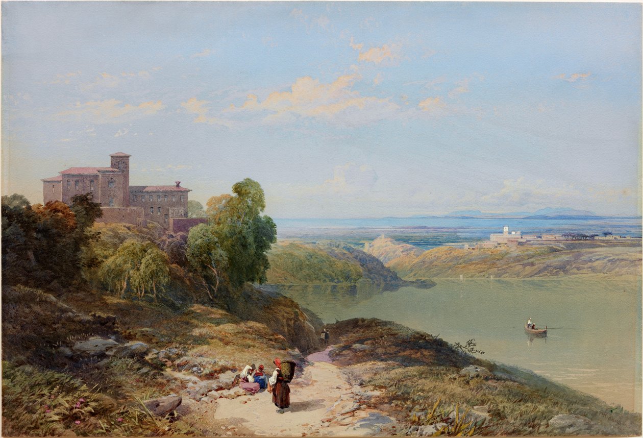Włoska scena nad jeziorem (kolor nadwozia) autorstwa Thomas Miles II Richardson