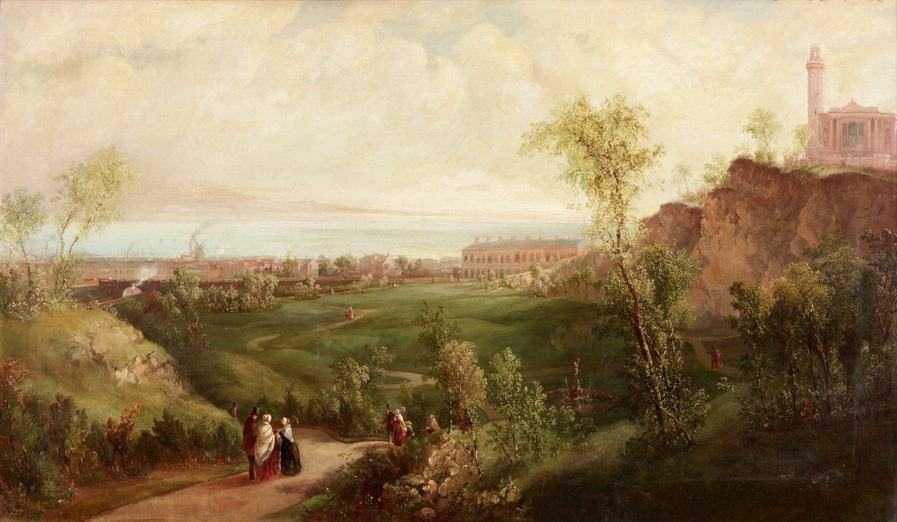 The Old Leith Walk, Edynburg, ok. 1840-45 autorstwa Thomas Miles Richardson