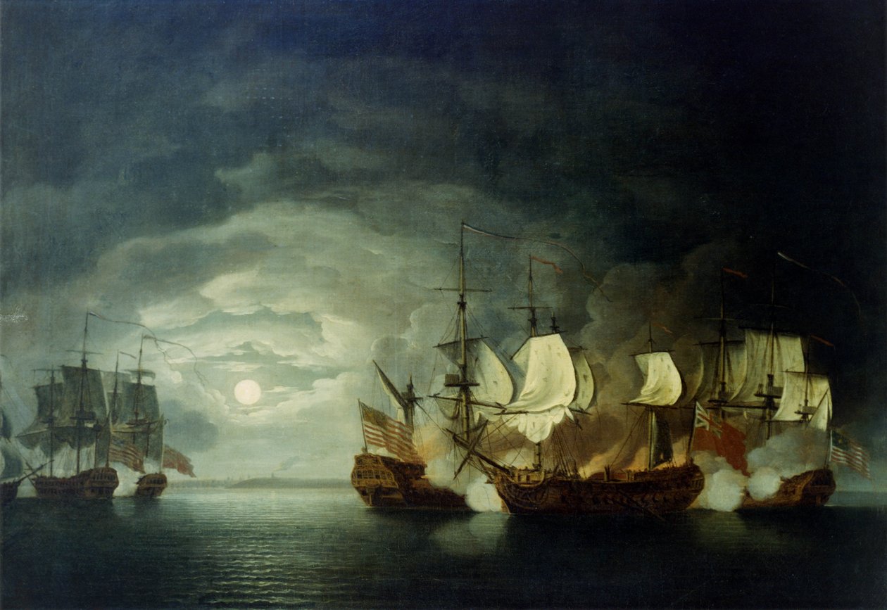 HMS Serapis autorstwa Thomas Mitchell