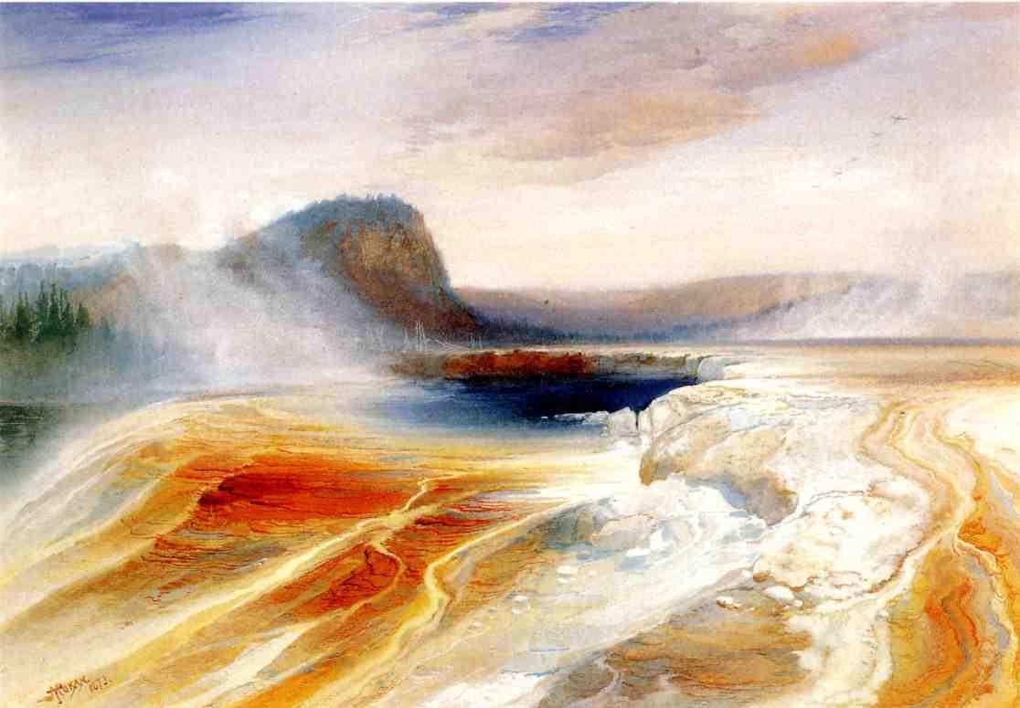 Dolny basen gejzeru autorstwa Thomas Moran