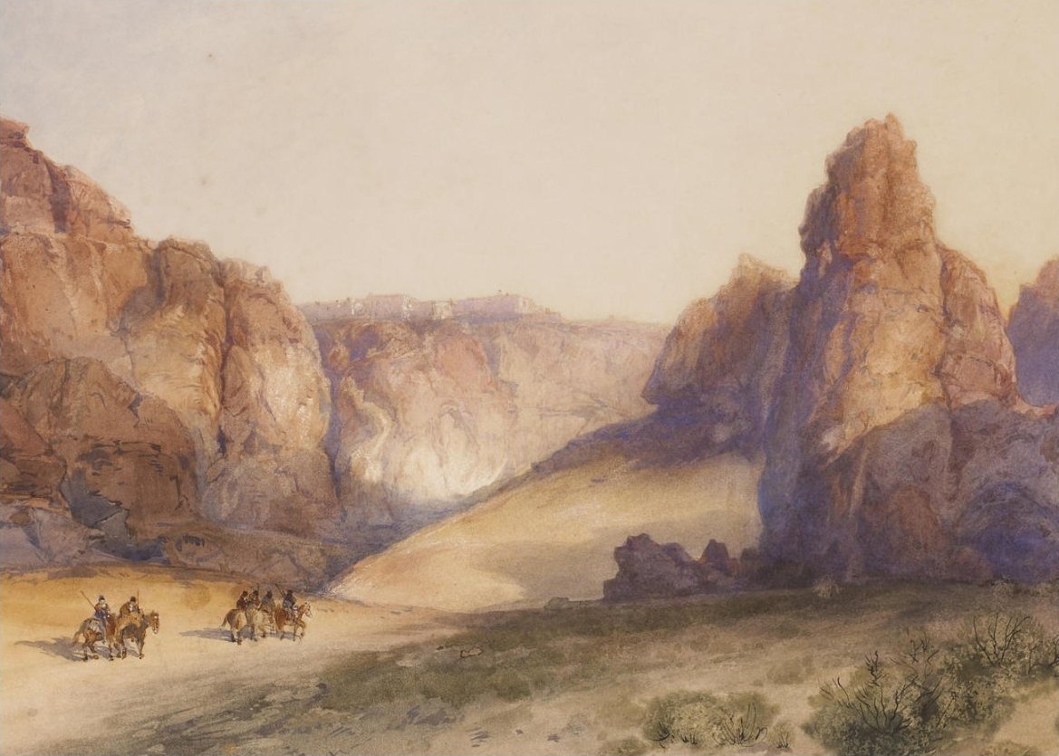 Skała Acoma, Nowy Meksyk autorstwa Thomas Moran
