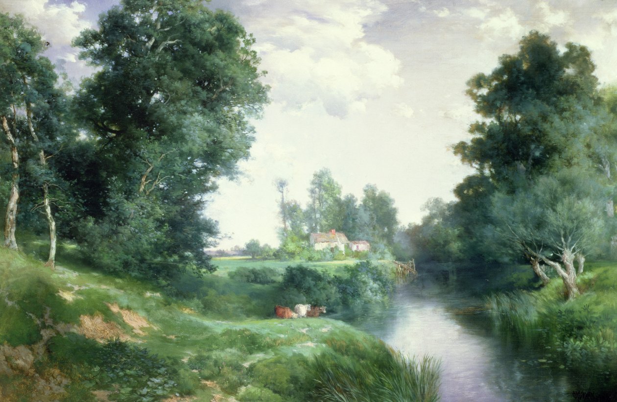 Rzeka Long Island, 1908 r. autorstwa Thomas Moran