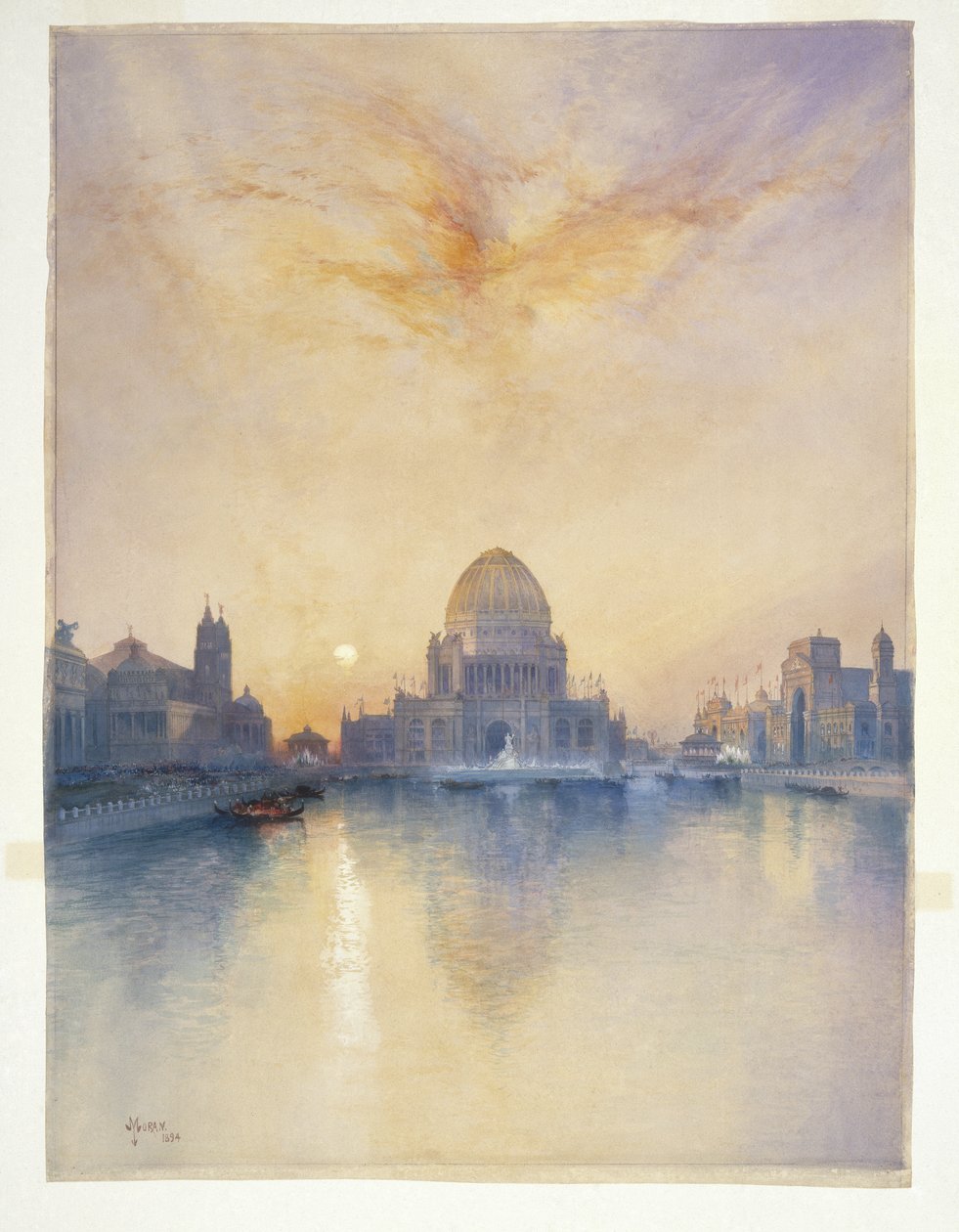 Targi Światowe w Chicago, 1894 (akwarela) autorstwa Thomas Moran