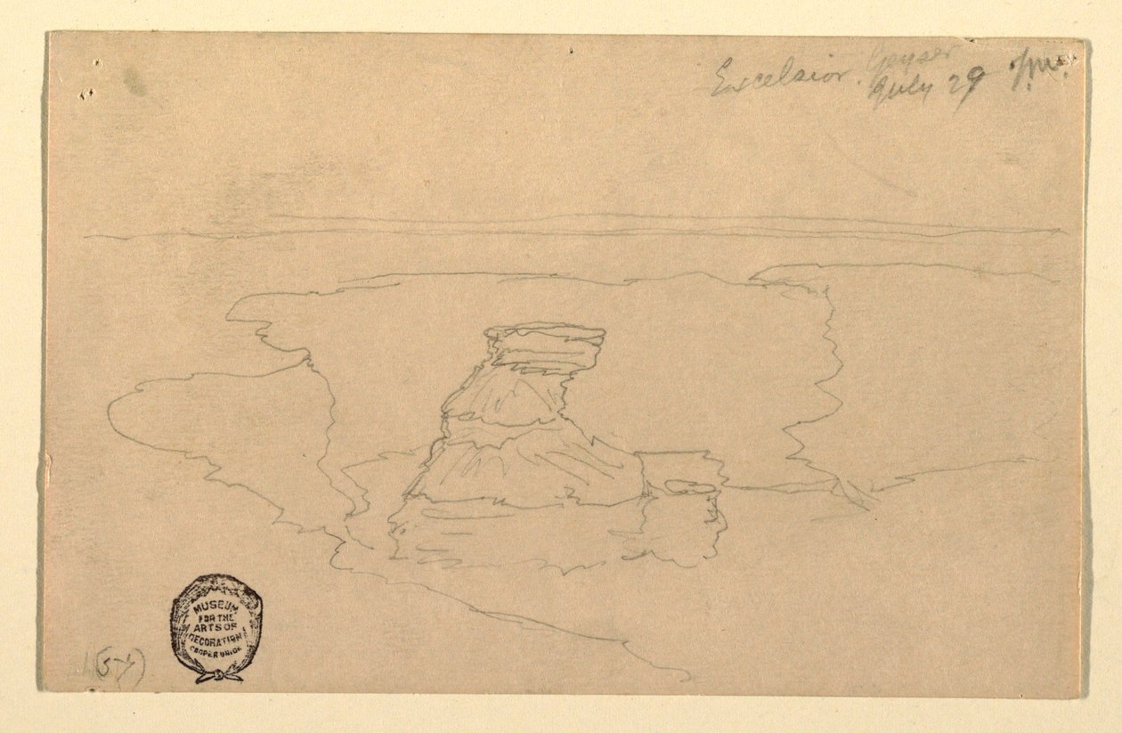 Rysunek, Gejzer, Excelsior, Park Yellowstone, 29 lipca 1892 r. autorstwa Thomas Moran
