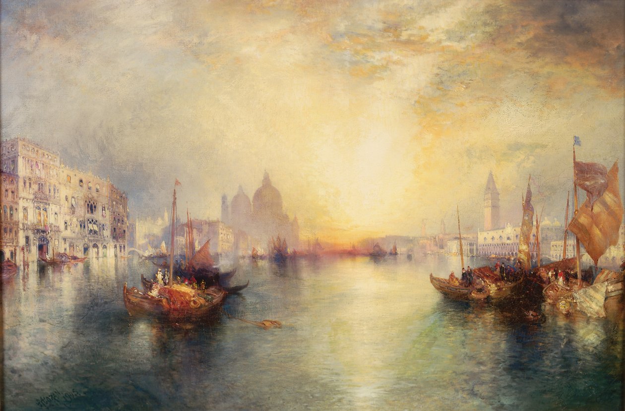 Wejście na Canal Grande, Wenecja, 1905 autorstwa Thomas Moran