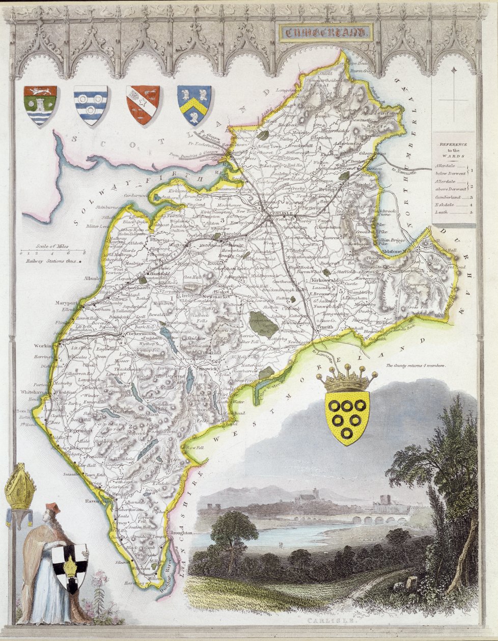 Mapa Cumberland, z 