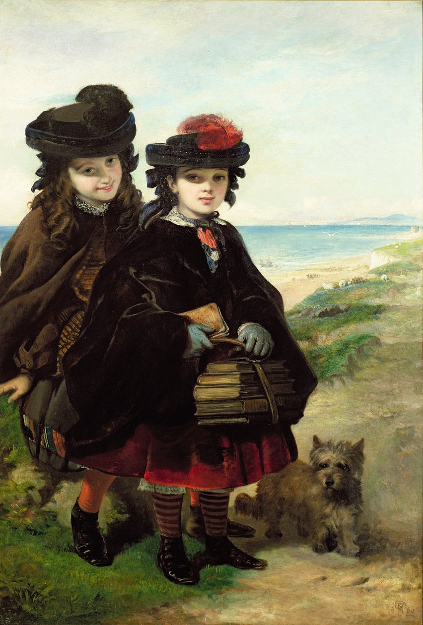 Do szkoły, 1860 (olej) autorstwa Thomas Musgrave Joy