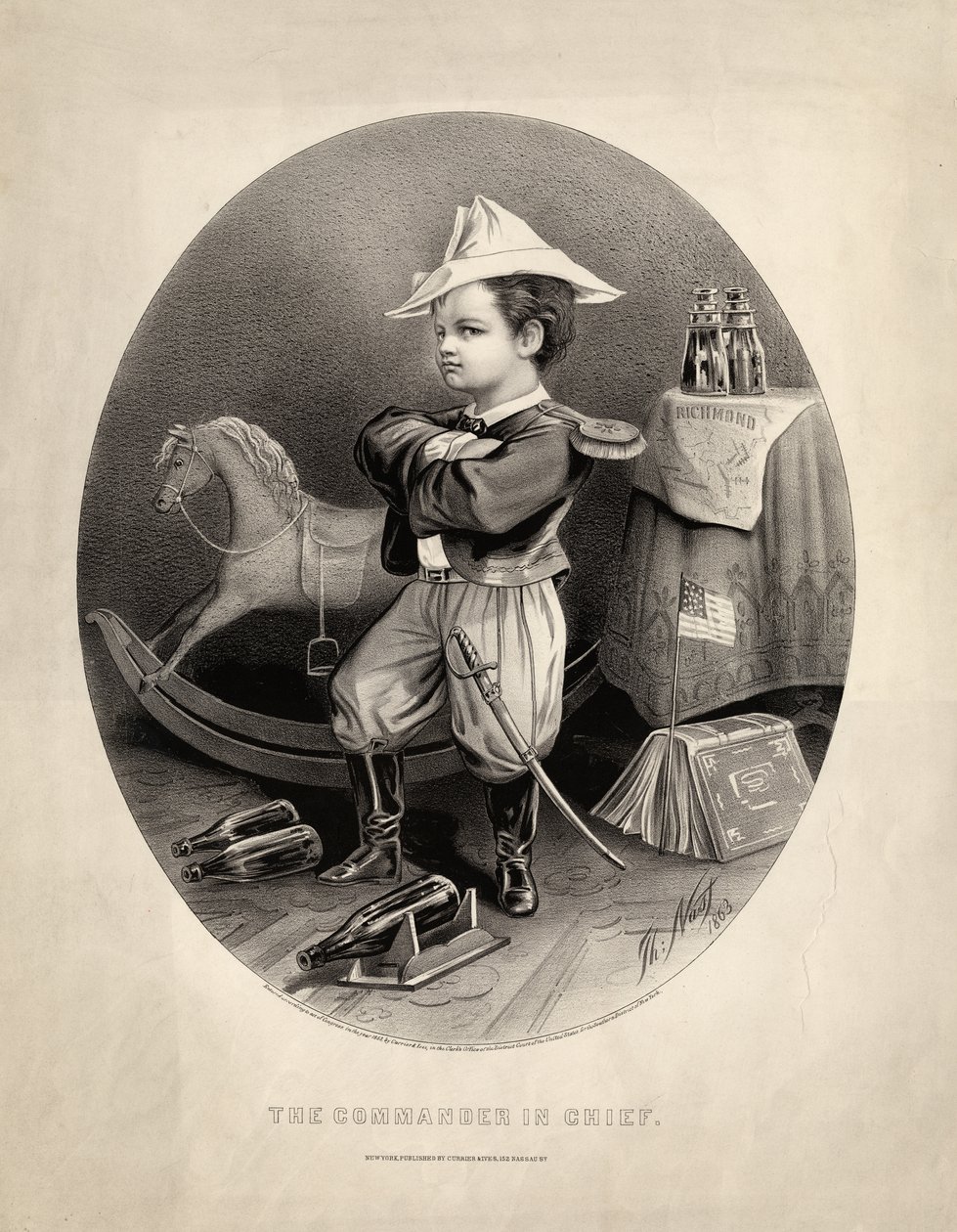 Komendant Główny, wyd. autorstwa Currier und Ives, 1863 autorstwa Thomas Nast