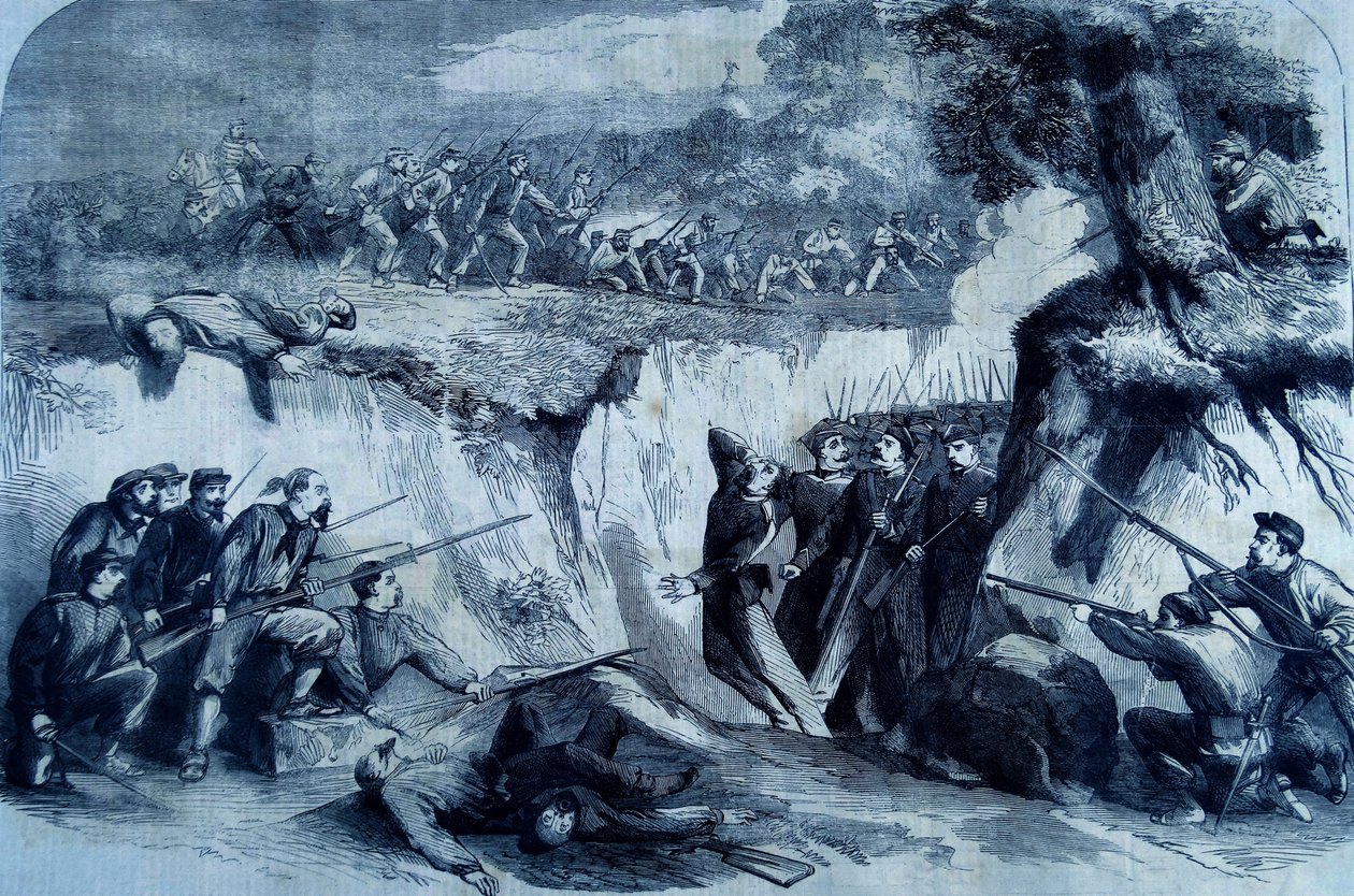Bitwa nad Volturno, 1860 autorstwa Thomas Nast