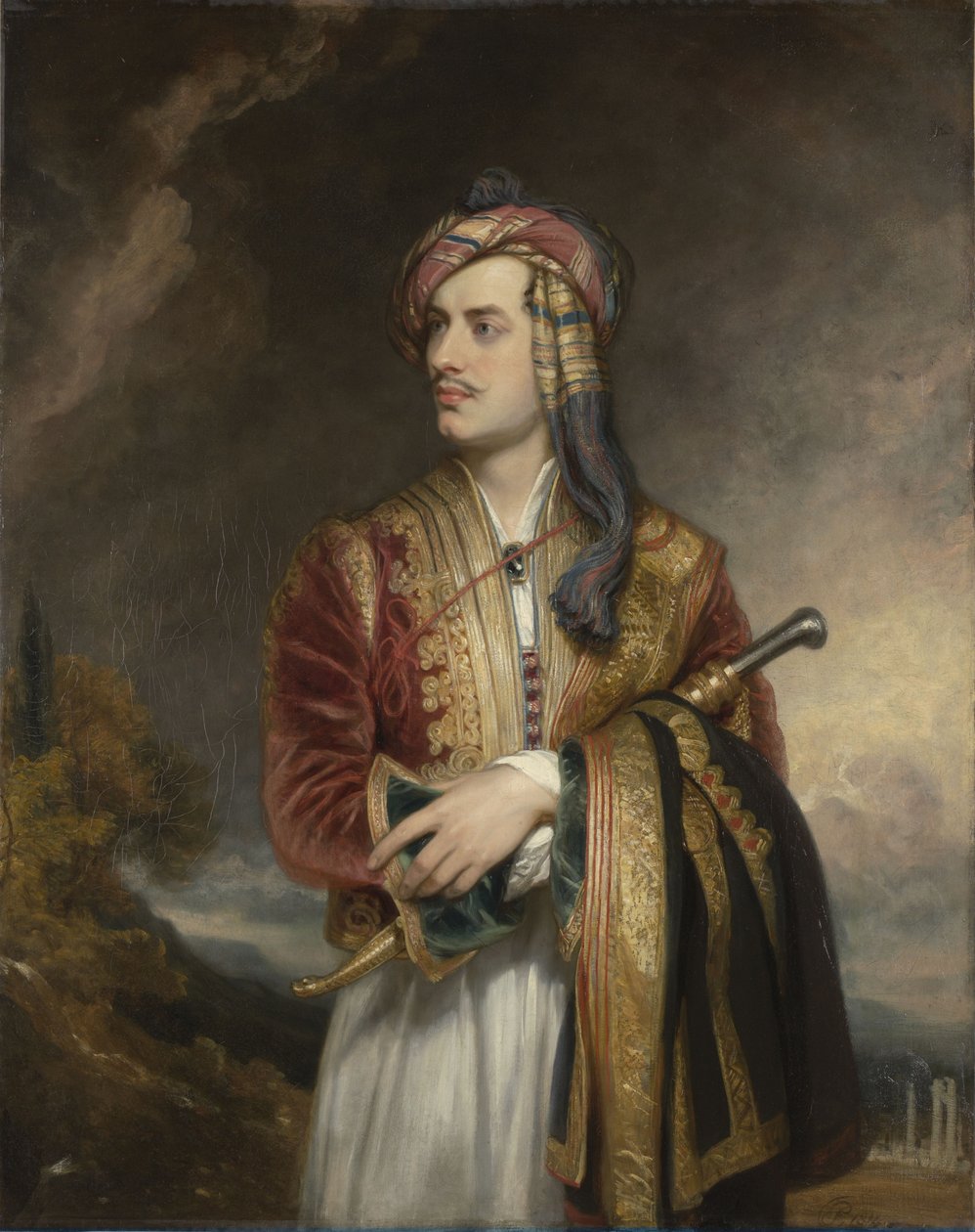 Portret Lorda Byrona w albańskim stroju (1788-1824) autorstwa Thomas Phillips