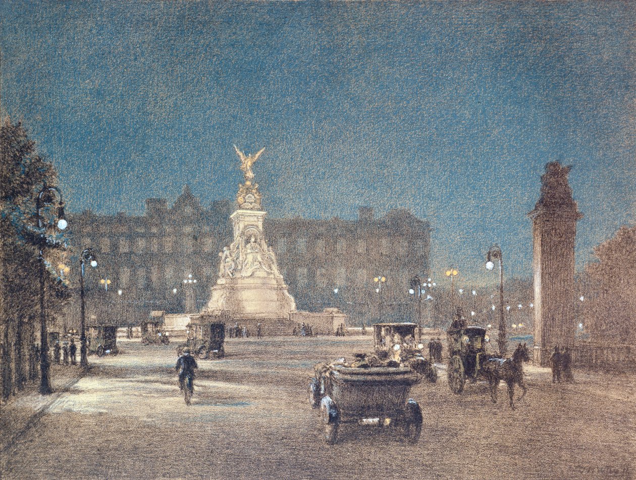 Widok Pałacu Buckingham opublikowany przez W.M. Moc, 1912 autorstwa Thomas Robert Way