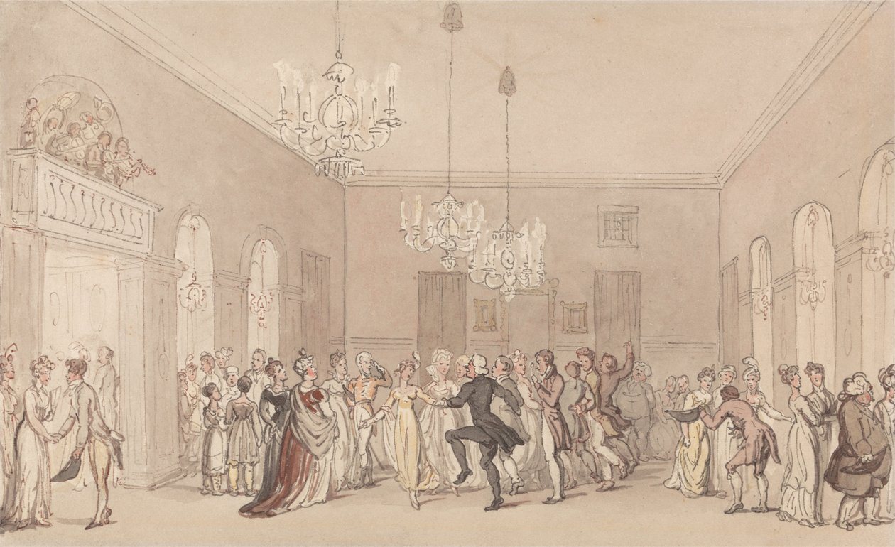 Bal w Scarborough autorstwa Thomas Rowlandson