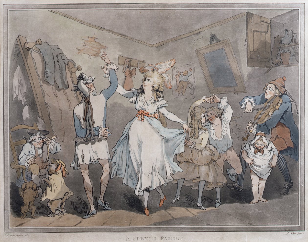 Rodzina francuska, ryty: Samuel Alken (1756-1823), 1785 (para 84561) autorstwa Thomas Rowlandson