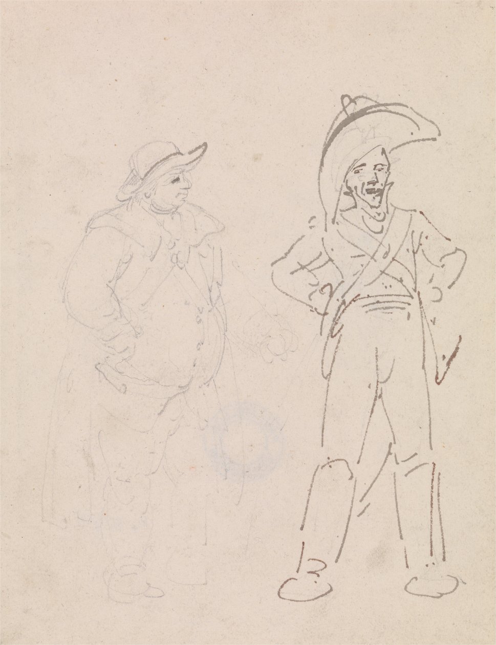 Żandarm i inny człowiek autorstwa Thomas Rowlandson