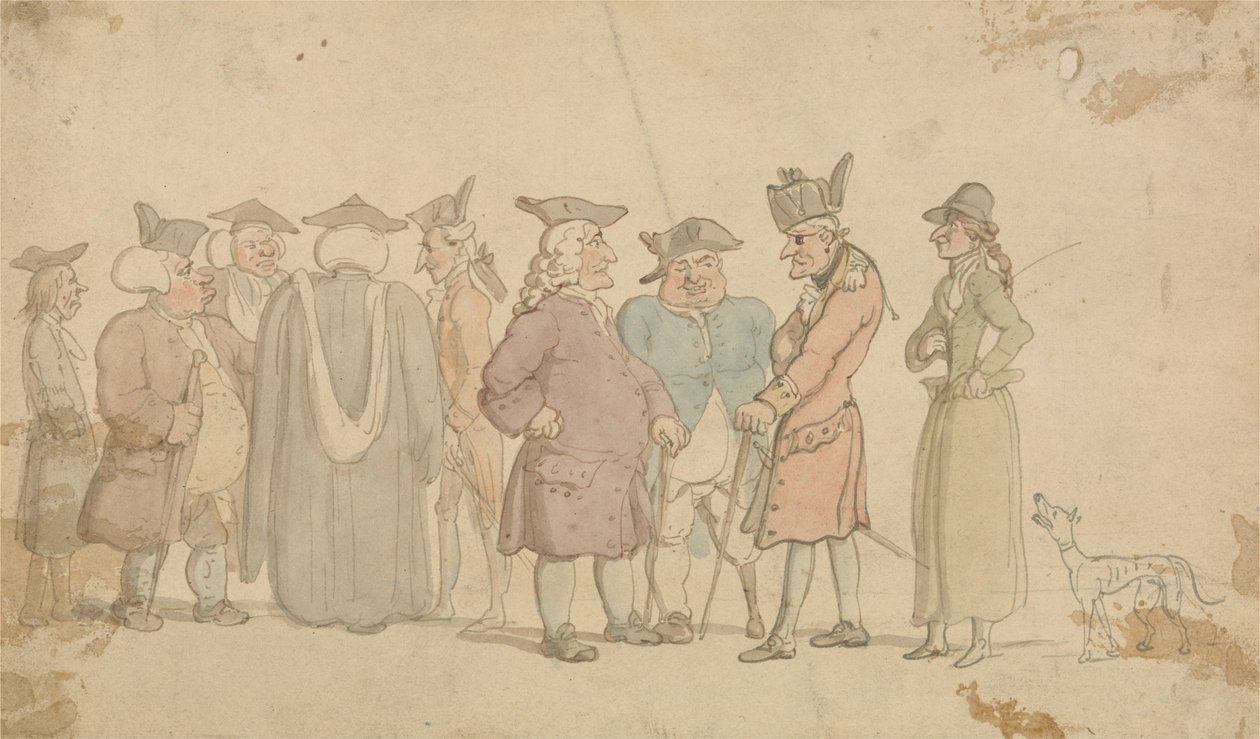 Grupa postaci autorstwa Thomas Rowlandson