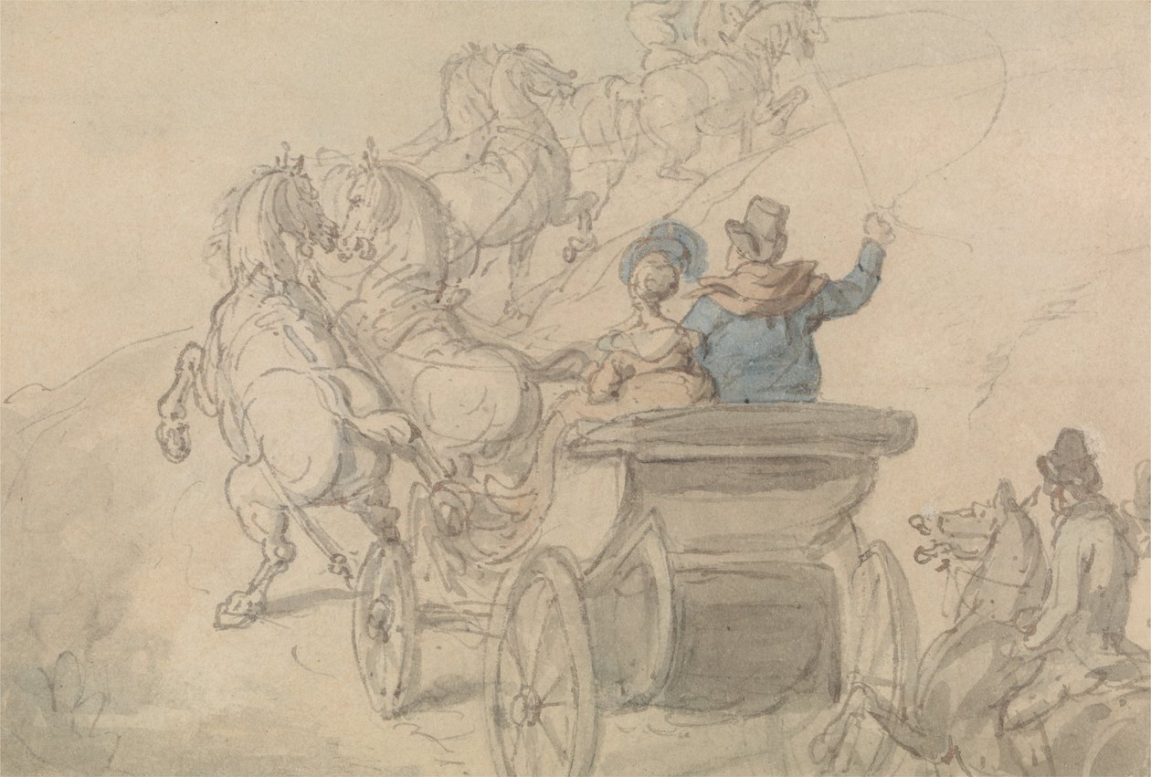 Faeton i szóstka autorstwa Thomas Rowlandson