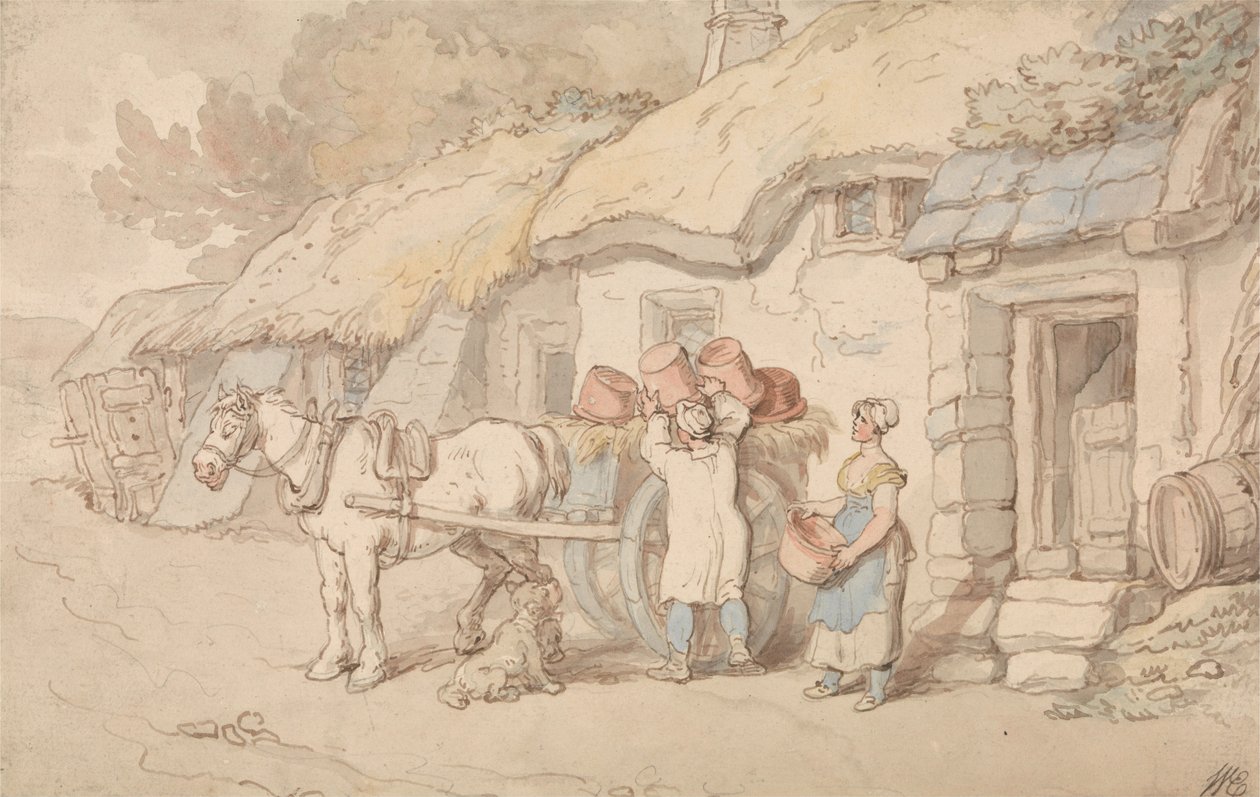 Potter wychodzi autorstwa Thomas Rowlandson