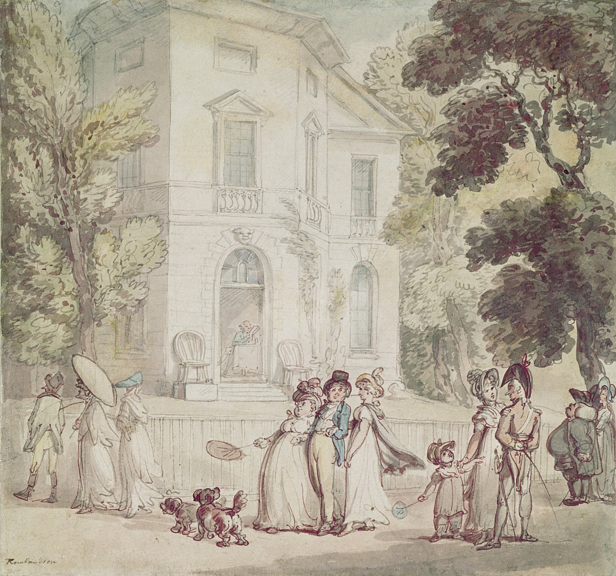 Niedzielna promenada popołudniowa autorstwa Thomas Rowlandson