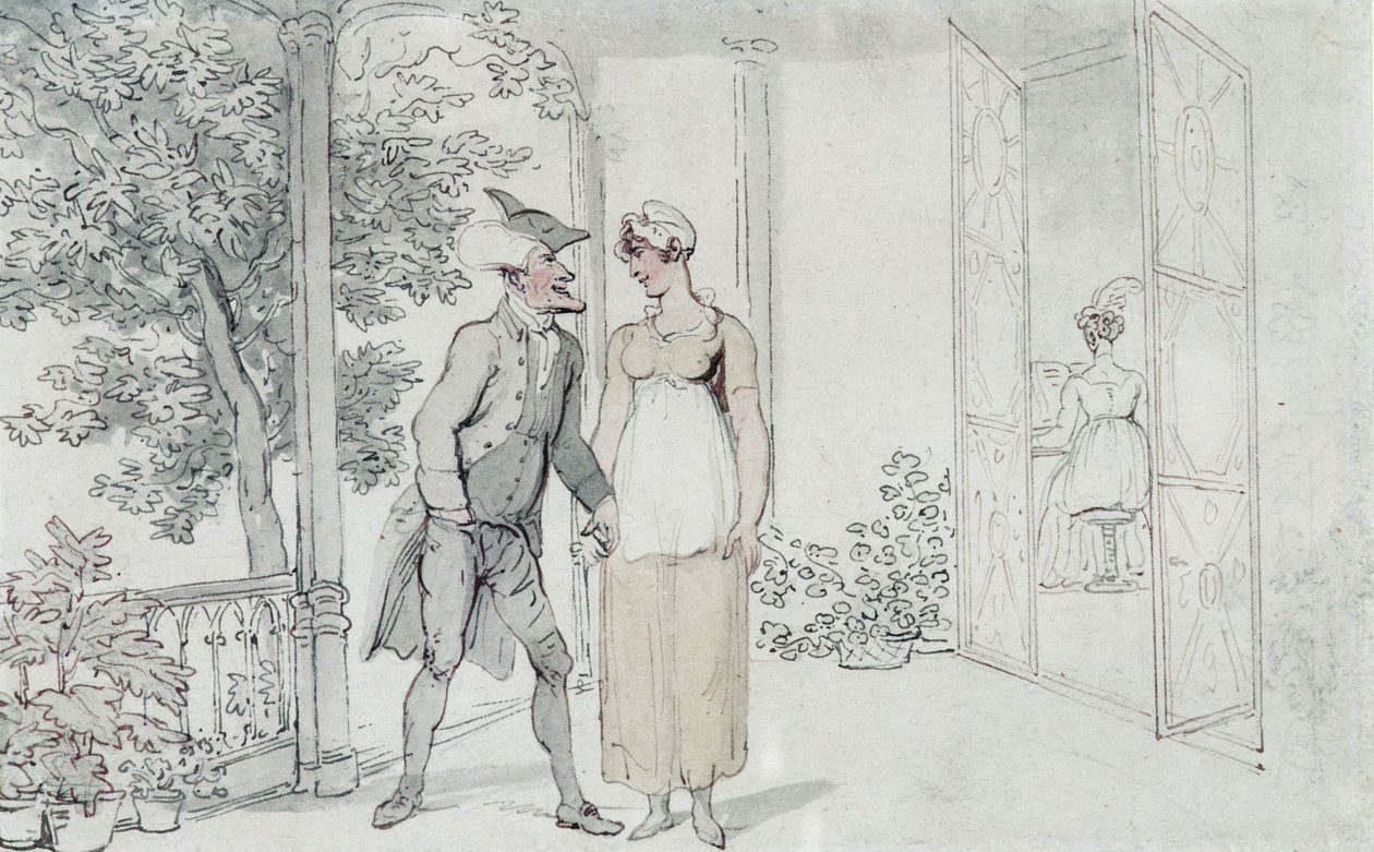 Miłosne zaloty, ok. 1800 r. autorstwa Thomas Rowlandson