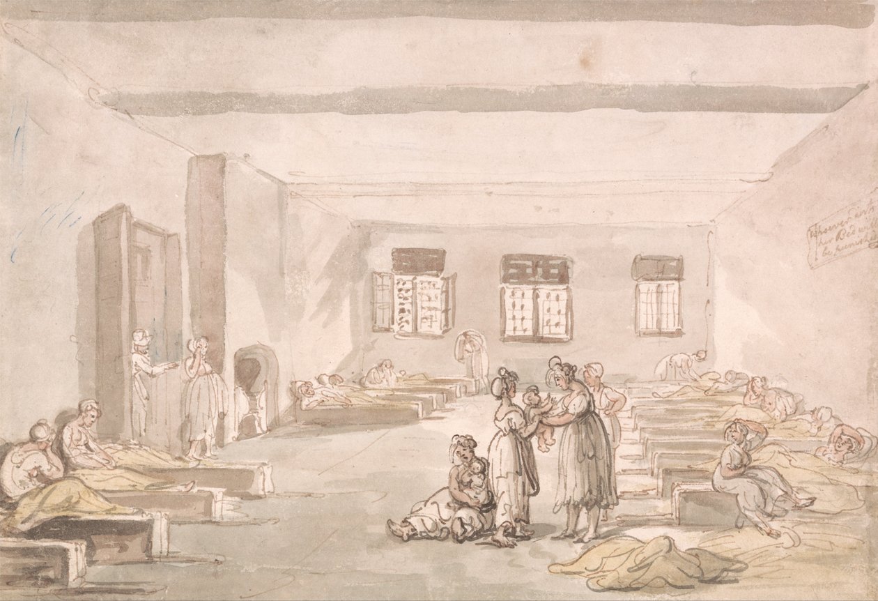 Bridewell, Pokój Przełęczy, Dom Więzienny autorstwa Thomas Rowlandson