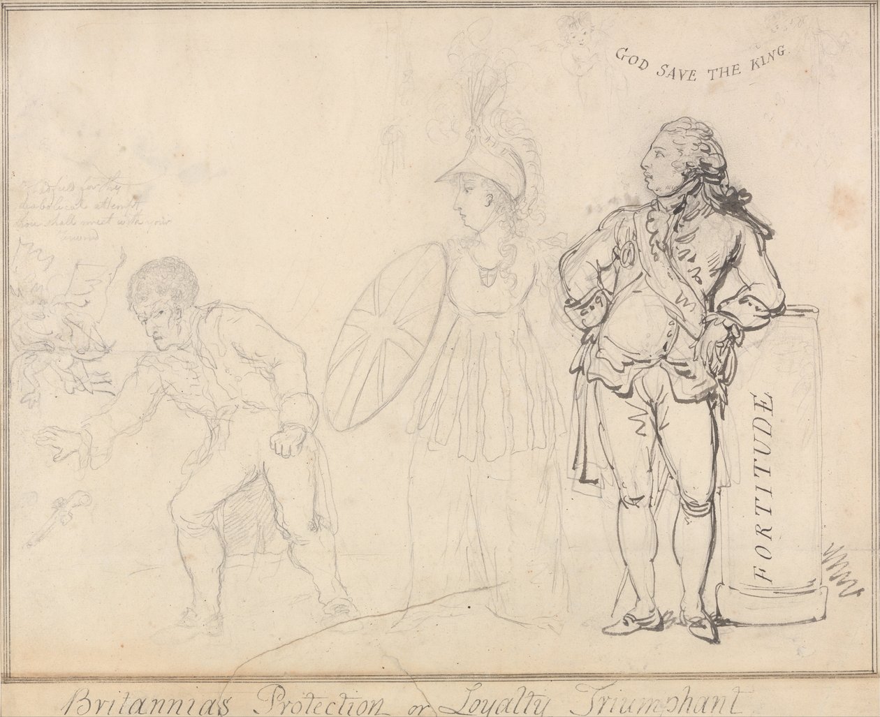 Ochrona Britannias, czyli Triumf Lojalności autorstwa Thomas Rowlandson