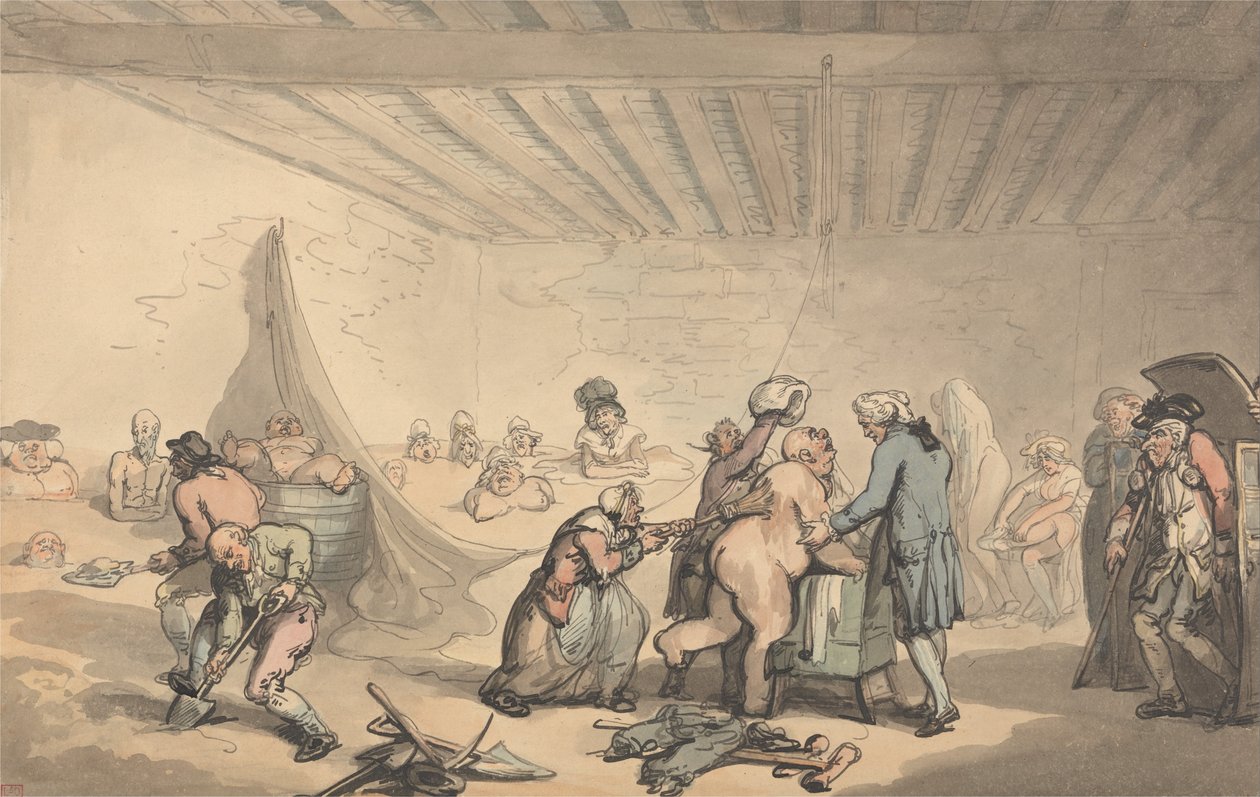 Zakład kąpielowy Dr Grahams autorstwa Thomas Rowlandson