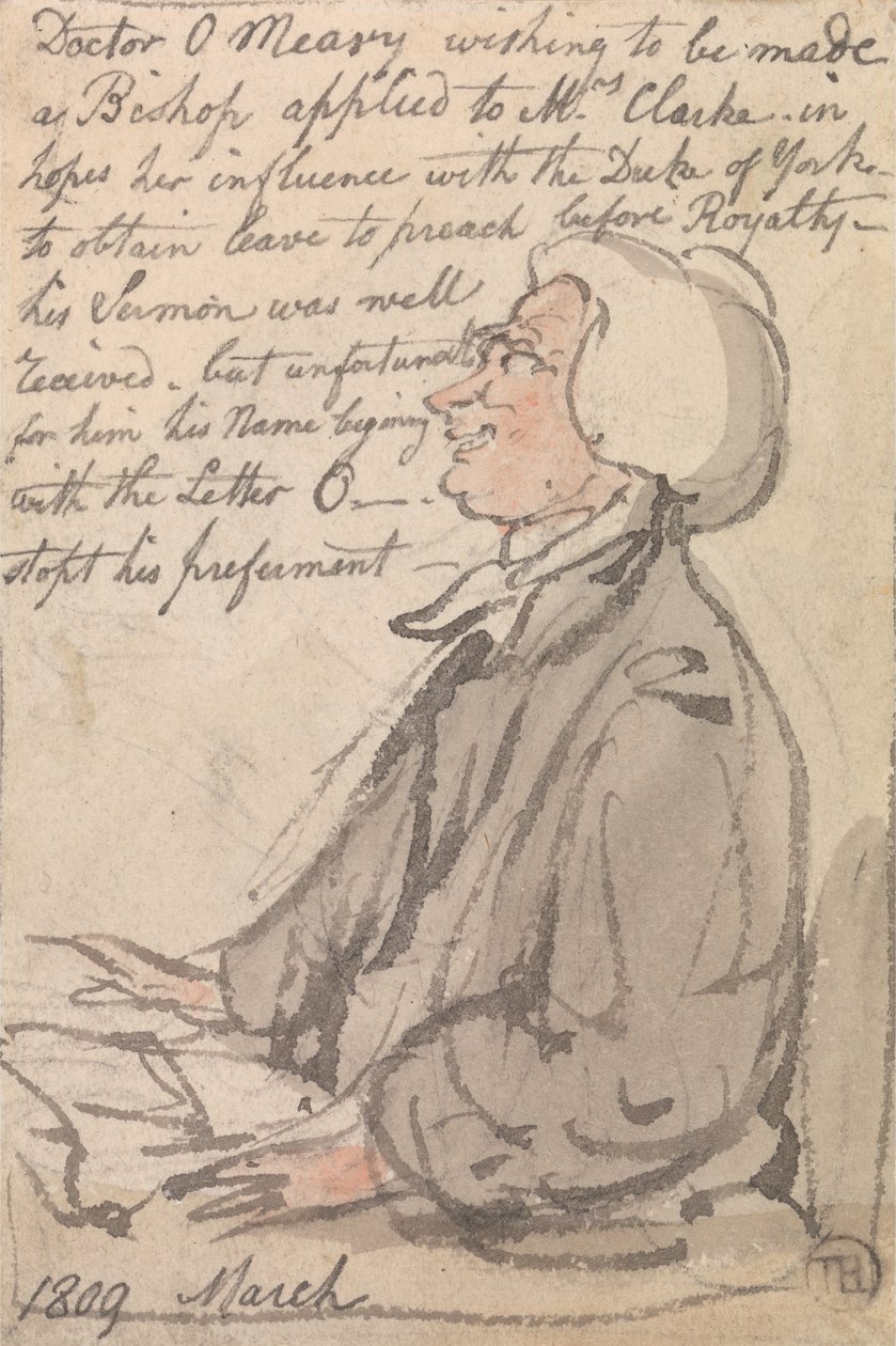 Głoszenie dr OMeary autorstwa Thomas Rowlandson