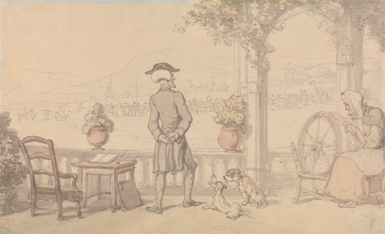 Dr Syntax Soliloquising autorstwa Thomas Rowlandson