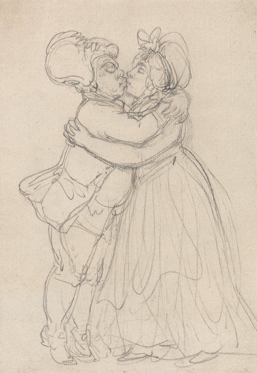 Wybaczający kochankowie autorstwa Thomas Rowlandson