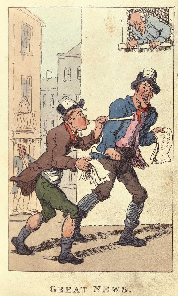 Great News, 1820 r. autorstwa Thomas Rowlandson