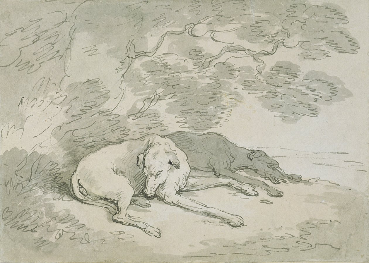 Charty śpią (pióro i atrament i toaleta na papierze) autorstwa Thomas Rowlandson