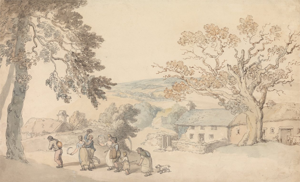 Kombajny wyruszające autorstwa Thomas Rowlandson