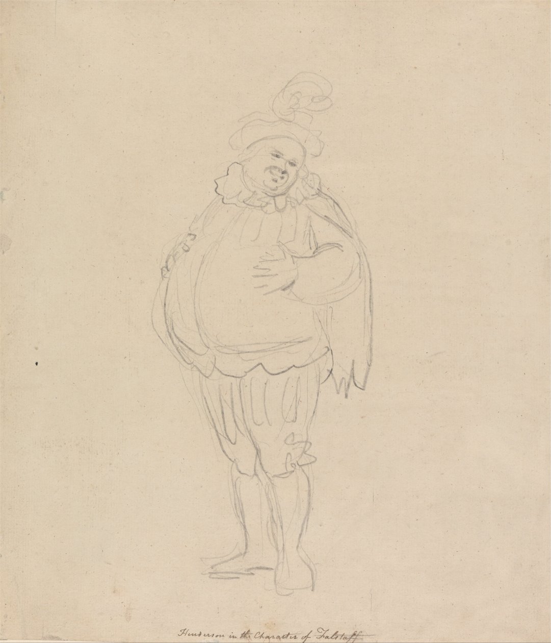 Henderson w postaci Falstaffa autorstwa Thomas Rowlandson