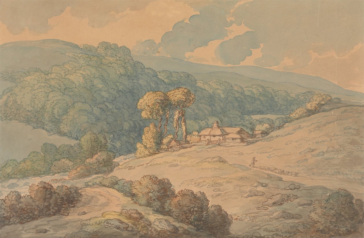 Hengar Wood, St. Tudy, Kornwalia autorstwa Thomas Rowlandson