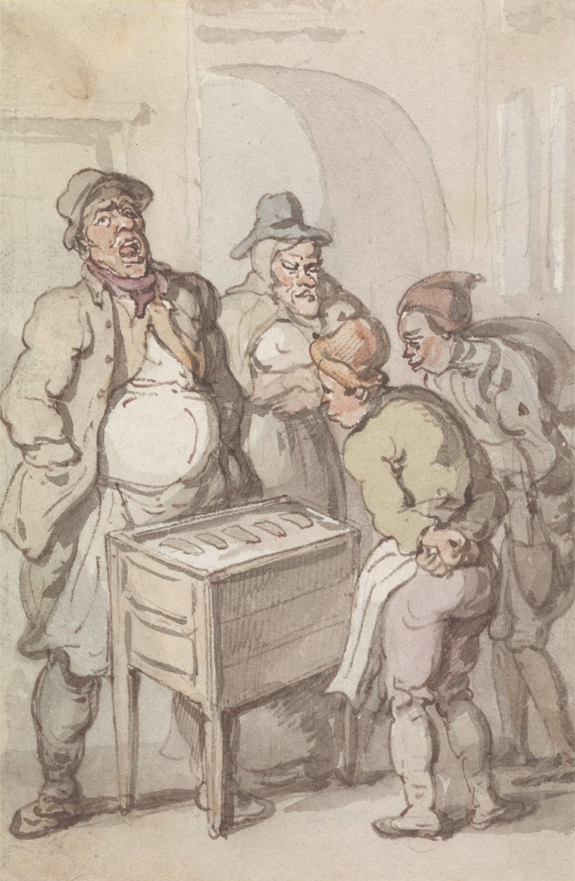 Piernik z ostrymi przyprawami, wszystkie gorące autorstwa Thomas Rowlandson