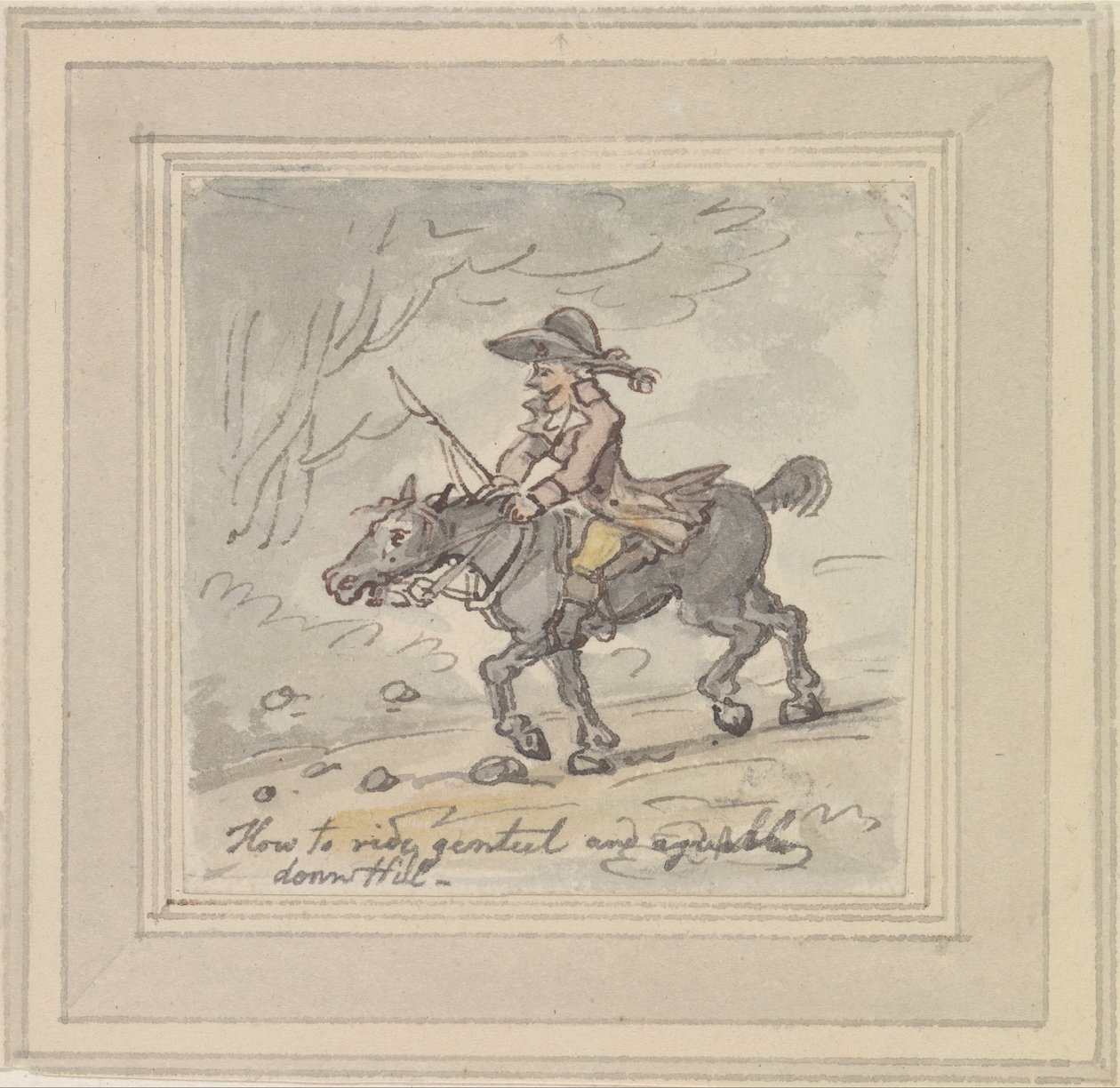 Jak jeździć elegancko i przyjemnie zjeżdżać? autorstwa Thomas Rowlandson