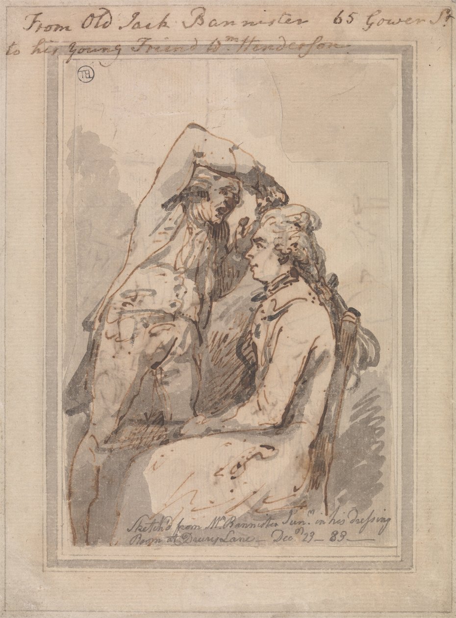 Jack Bannister w swojej garderobie autorstwa Thomas Rowlandson