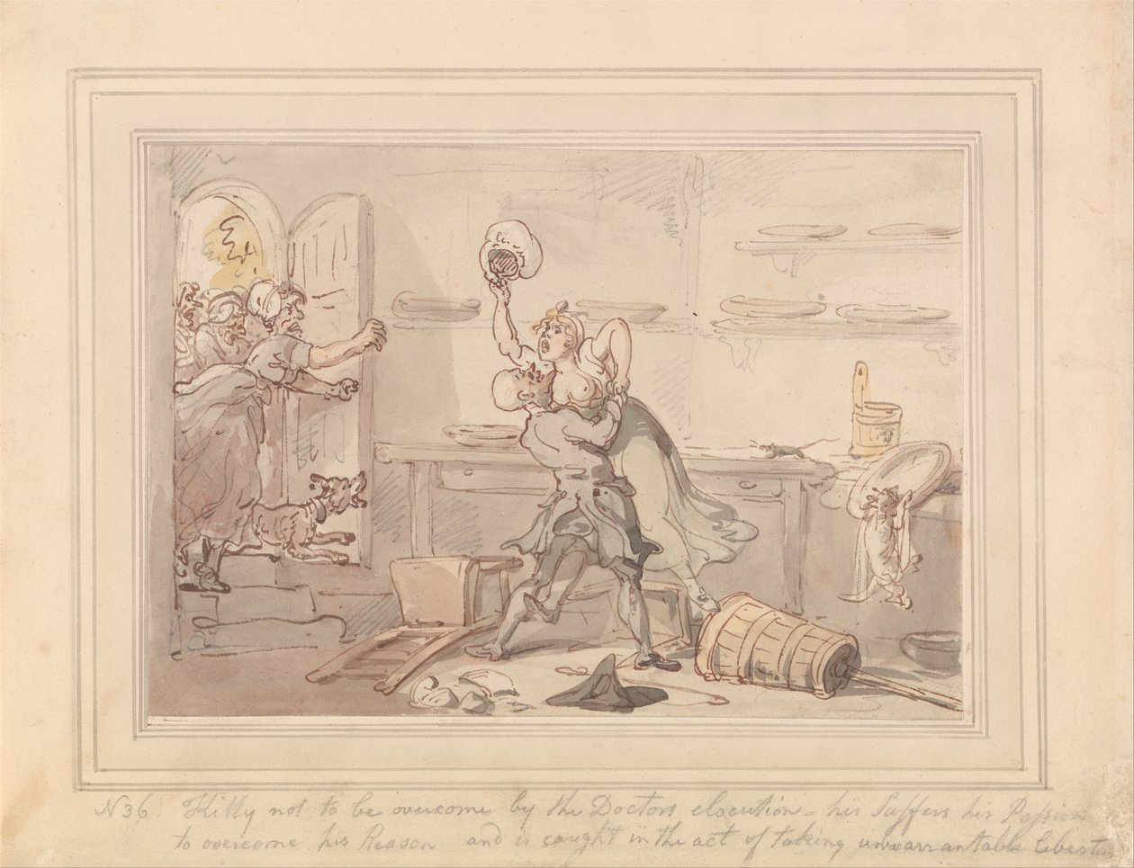 Kotek pokonany autorstwa Thomas Rowlandson